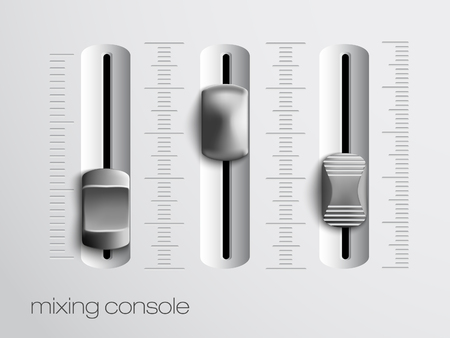 mixing console fadersのイラスト素材