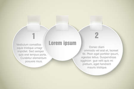 paper banners for text on an adhesive tapeのイラスト素材