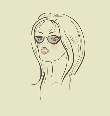 illustration of the beautiful girlのイラスト素材