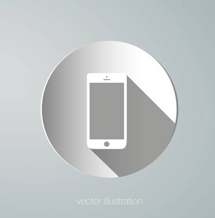 paper vector phone iconのイラスト素材