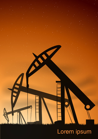 pollution concept of ecology and oil plantsのイラスト素材