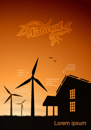 saving the environment. concept ecology, renewable energyのイラスト素材