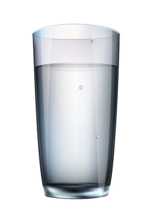 water in a glass isolated on white backgroundのイラスト素材