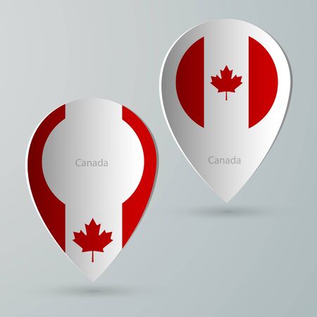 paper of map marker for maps and navigators canadaのイラスト素材