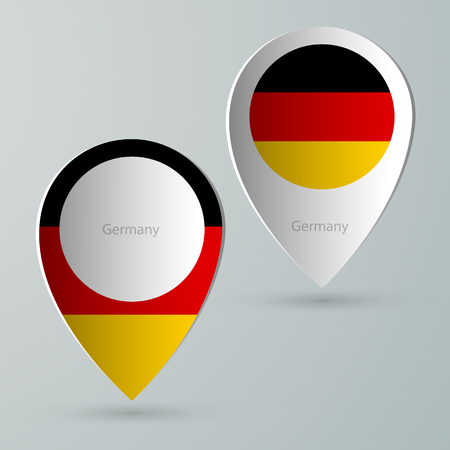 paper of map marker for maps and navigators germanyのイラスト素材