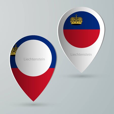 paper of map marker for maps and navigators liechtensteinのイラスト素材