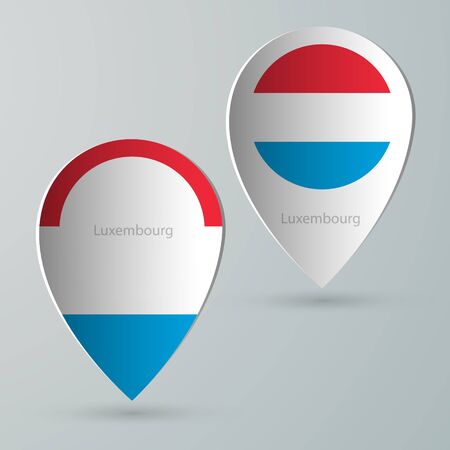 paper of map marker for maps and navigators luxembourgのイラスト素材