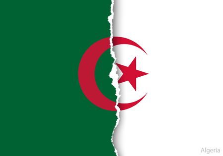 design flag from torn papers with shadowsのイラスト素材