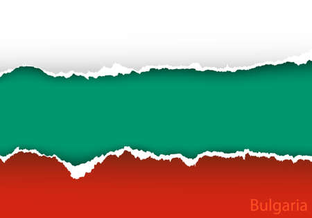 design flag from torn papers with shadowsのイラスト素材