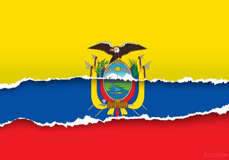 design flag from torn papers with shadowsのイラスト素材