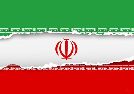 design flag from torn papers with shadowsのイラスト素材