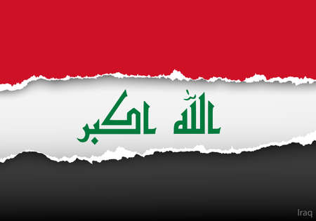 design flag from torn papers with shadowsのイラスト素材