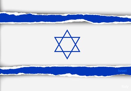 design flag from torn papers with shadowsのイラスト素材