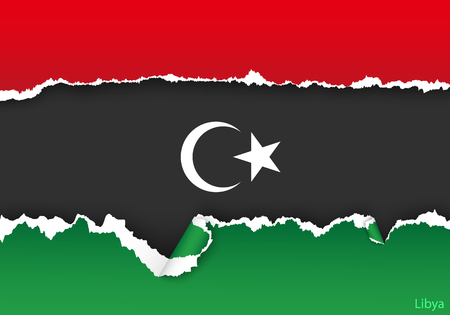 design flag from torn papers with shadowsのイラスト素材