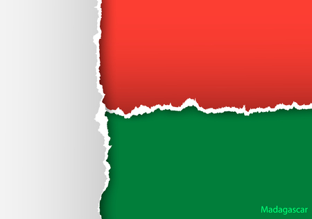 design flag from torn papers with shadowsのイラスト素材