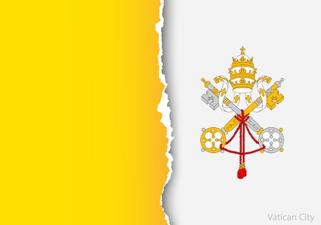 design flag from torn papers with shadowsのイラスト素材