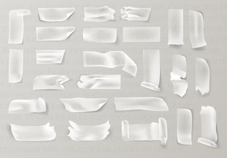 set of transparent adhesive tape and adhesive sellotapeのイラスト素材