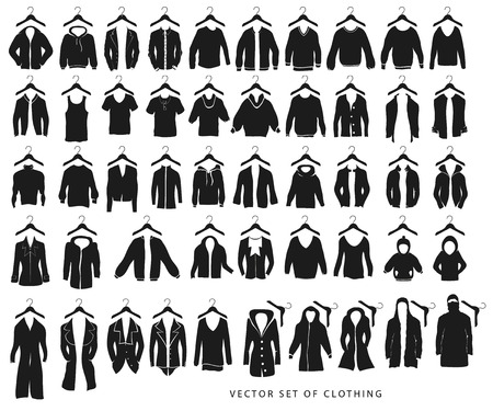 Vector set of clothing isolated on white backgroundのイラスト素材