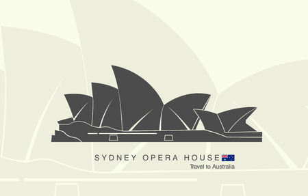 illustration of the Sydney Opera house in Australiaのイラスト素材