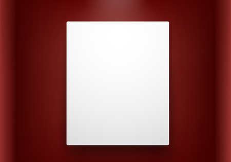 empty frame on red wallのイラスト素材