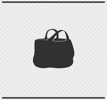 bag icon black color on transparentのイラスト素材
