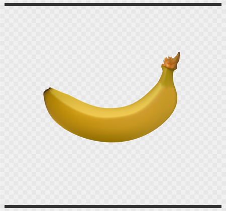 banana icon color on transparent backgroundのイラスト素材