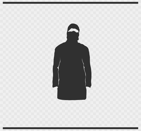 Veil icon black color on transparentのイラスト素材