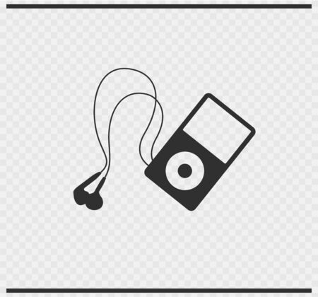 Player icon black color on transparent backgroundのイラスト素材