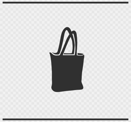 bag icon black color on transparentのイラスト素材