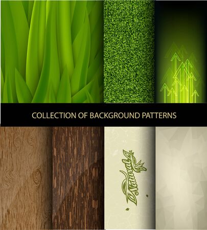 Collection set of 7 background patternsのイラスト素材
