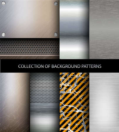 Vector collection set of 7 background patternsのイラスト素材