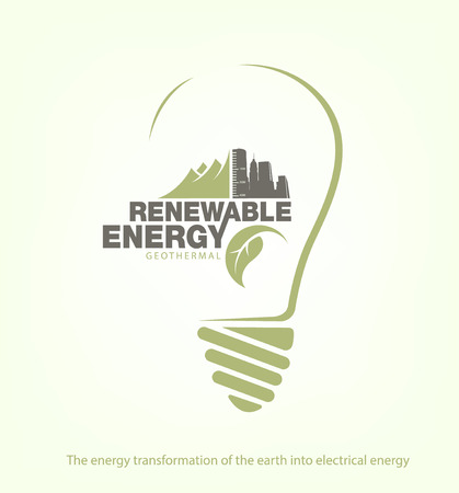 Renewable energy of earth in bulb. The concept of ecologyのイラスト素材