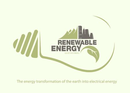Renewable energy of earth in bulb. The concept of ecologyのイラスト素材