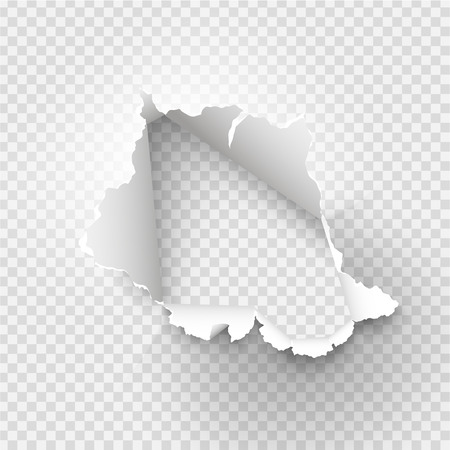 ragged Hole torn in ripped paper on transparent backgroundのイラスト素材
