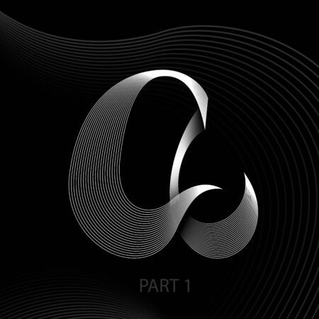 The letters of lines with shadows alphabetのイラスト素材
