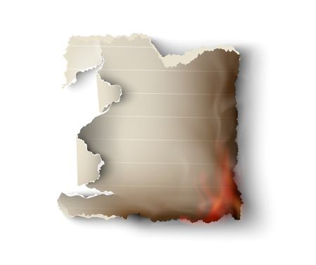 burning design templates torn paper with place for textのイラスト素材