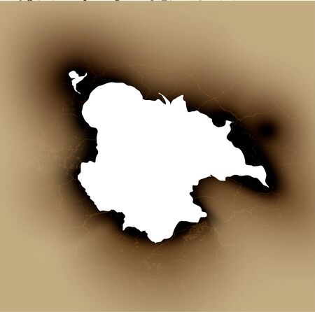 Hole torn in ripped paper with burnt and flameのイラスト素材