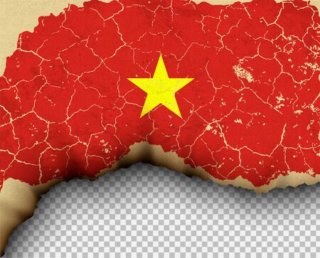 Element ripped vietnam flag country templates torn paper.のイラスト素材