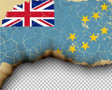 Element ripped tuvalu flag country templates torn paper.のイラスト素材
