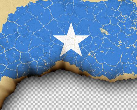 Ripped Somalia flag country templates torn paper illustration.のイラスト素材