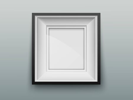 Vertical black frame for photos or paintings on wallのイラスト素材