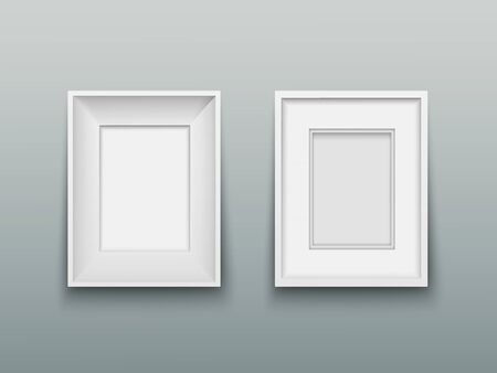 Two Vertical frame for photos or paintings on wall.のイラスト素材