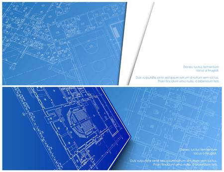 set of architectural banner vector Designのイラスト素材