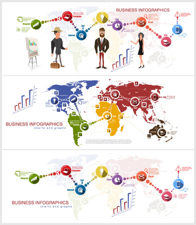 set of business banner vector Designのイラスト素材