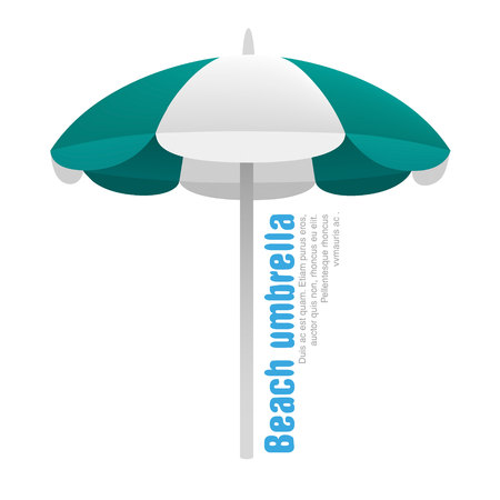 beach umbrella isolated on white backgroundのイラスト素材