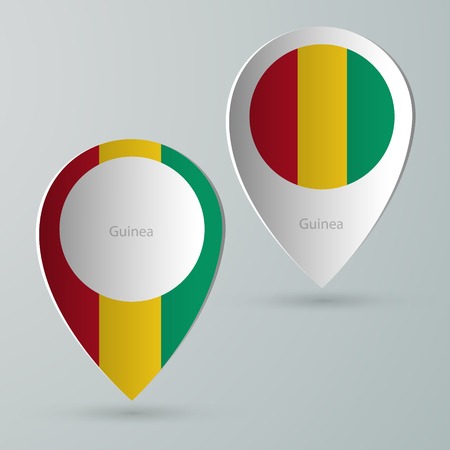 paper of map marker for maps and navigators guineaのイラスト素材