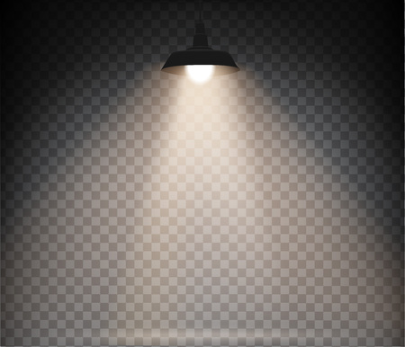 lamp with warm light on a transparent backgroundの写真素材