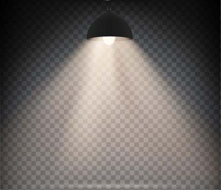 lamp with warm light on a transparent backgroundの写真素材