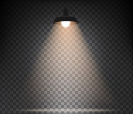 lamp with warm light on a transparent backgroundの写真素材