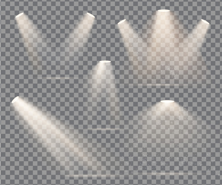 warm light set of bulb on a transparent backgroundの写真素材